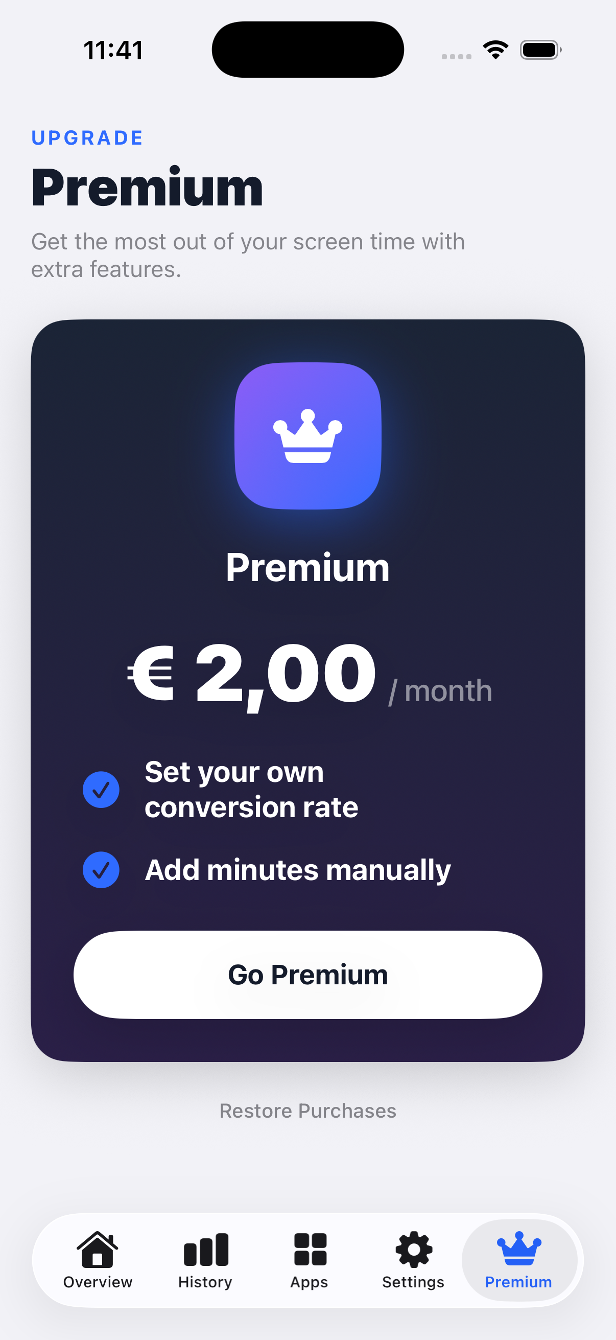 Social Steps app screen